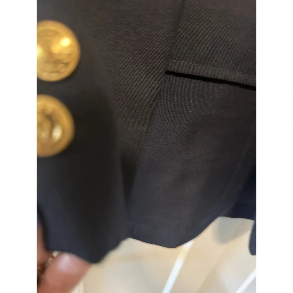 Vintage Stanley Blacker Mens Blue Notch Two Button Flap Pocket Blazer Suit 40